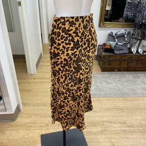 Babaton animal print slip skirt 4