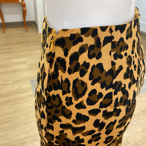 Babaton animal print slip skirt 4