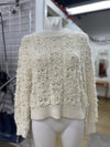 Zara pearl detail wool blend sweater S