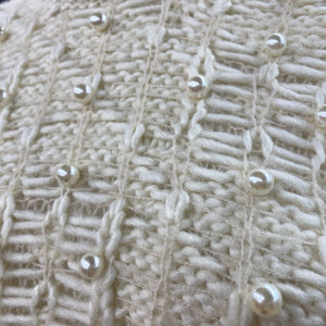 Zara pearl detail wool blend sweater S