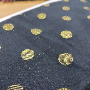 Talbots metallic gold polka dots pants 12