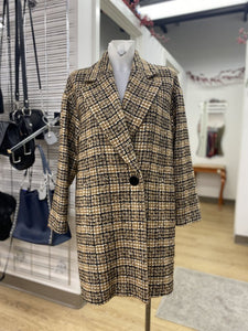 Massimo Dutti plaid coat S