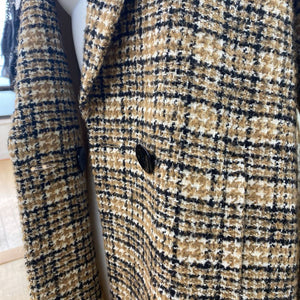 Massimo Dutti plaid coat S