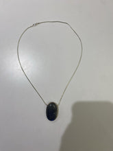 Load image into Gallery viewer, .925 chain w blue stone pendant
