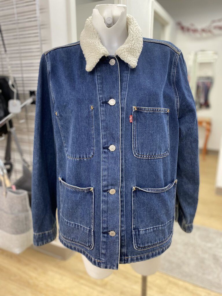 Levis sherpa collar denim jacket L