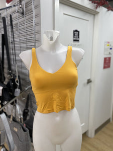 Lululemon crop tank w shelf bra 6