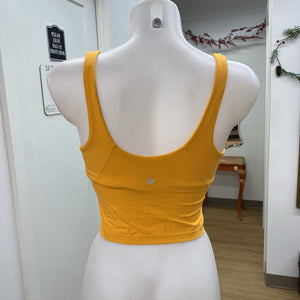 Lululemon crop tank w shelf bra 6