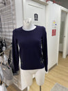 Diane Von Furstenburg merino wool/lace sweater S