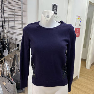 Diane Von Furstenburg merino wool/lace sweater S