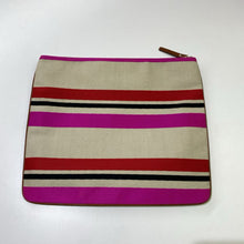 Load image into Gallery viewer, Kate Spade striped canvas clutch
