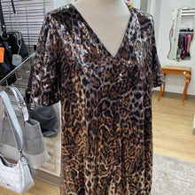 Load image into Gallery viewer, Zara animal print sequin dress S
