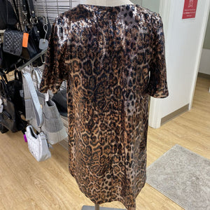 Zara animal print sequin dress S