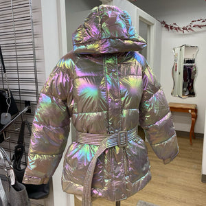 Noize iridescent quilted coat L