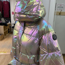 Load image into Gallery viewer, Noize iridescent quilted coat L
