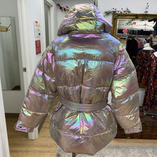 Load image into Gallery viewer, Noize iridescent quilted coat L
