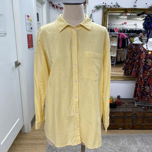 Gap linen blend button up L