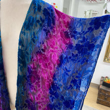 Load image into Gallery viewer, Silk by Mary Lund sheer/velvet silk blend kimono O/S
