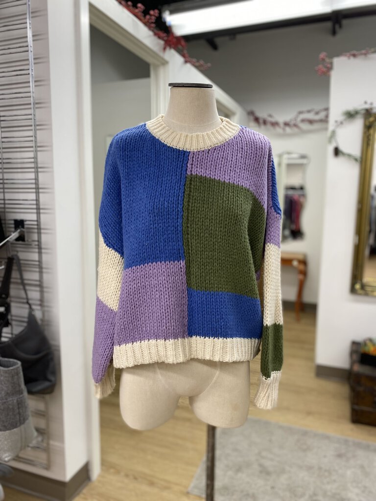 Mink Pink color block sweater L