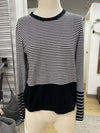 Tristan striped knit top L