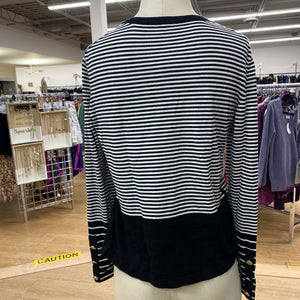 Tristan striped knit top L