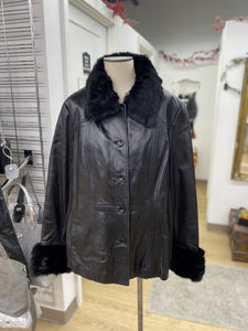 Danier fur trimmed lined coat 3XL