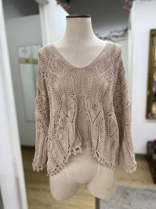 Zara open knit sweater M