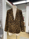 Kim & Co animal print blazer NWT L