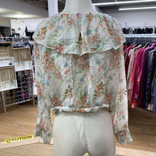 Load image into Gallery viewer, Zara floral semi-sheer top NWT XL
