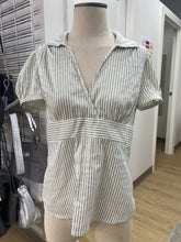 Load image into Gallery viewer, Mango metallic stripes top 12
