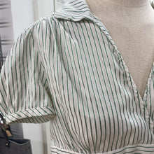 Load image into Gallery viewer, Mango metallic stripes top 12
