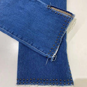 Frame Le High Straight stud detail jeans 31