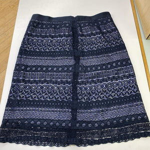 Brooks Brothers striped/lace skirt 10