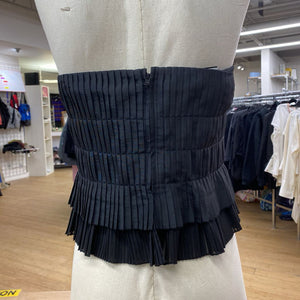 Simon Chang pleated strapless top 6