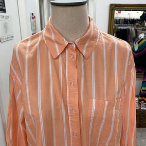 Dynamite striped button up top M