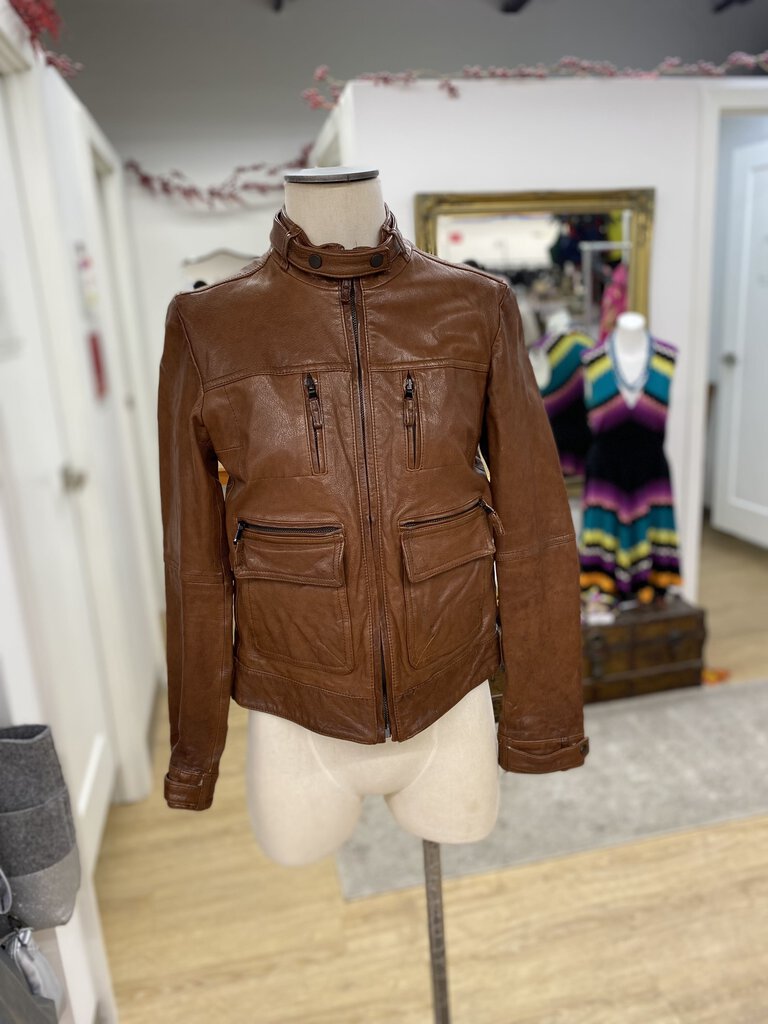 Massimo Dutti leather jacket S