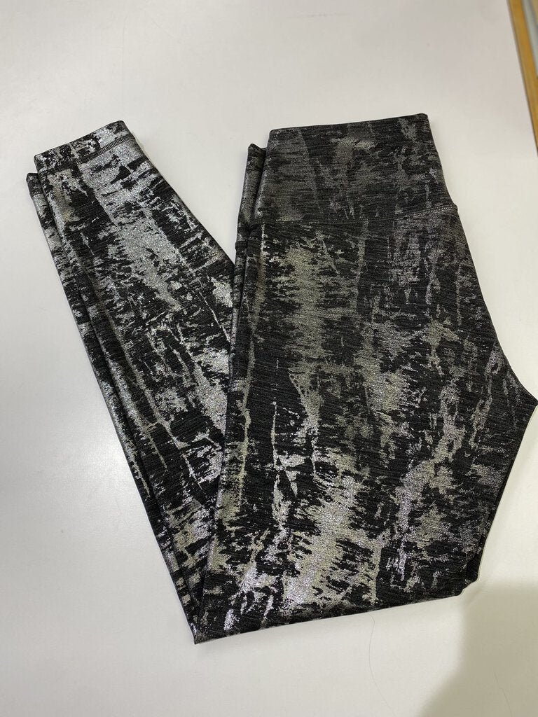 Lululemon silver foil print leggings 10