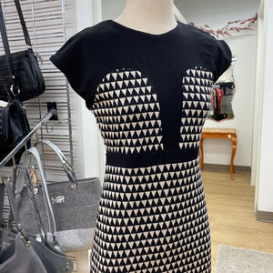 Eve Gravel knit panel dress M