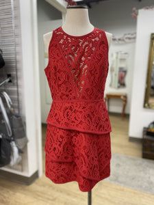 BCBG Max Azria tiered lace dress 10