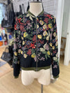 Zara floral bomber jacket S