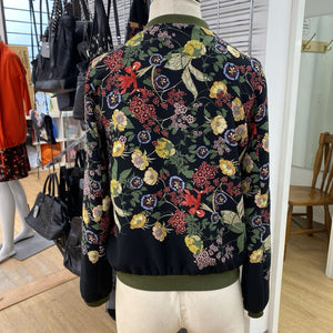 Zara floral bomber jacket S