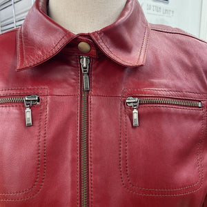 Danier button out lining leather jacket S