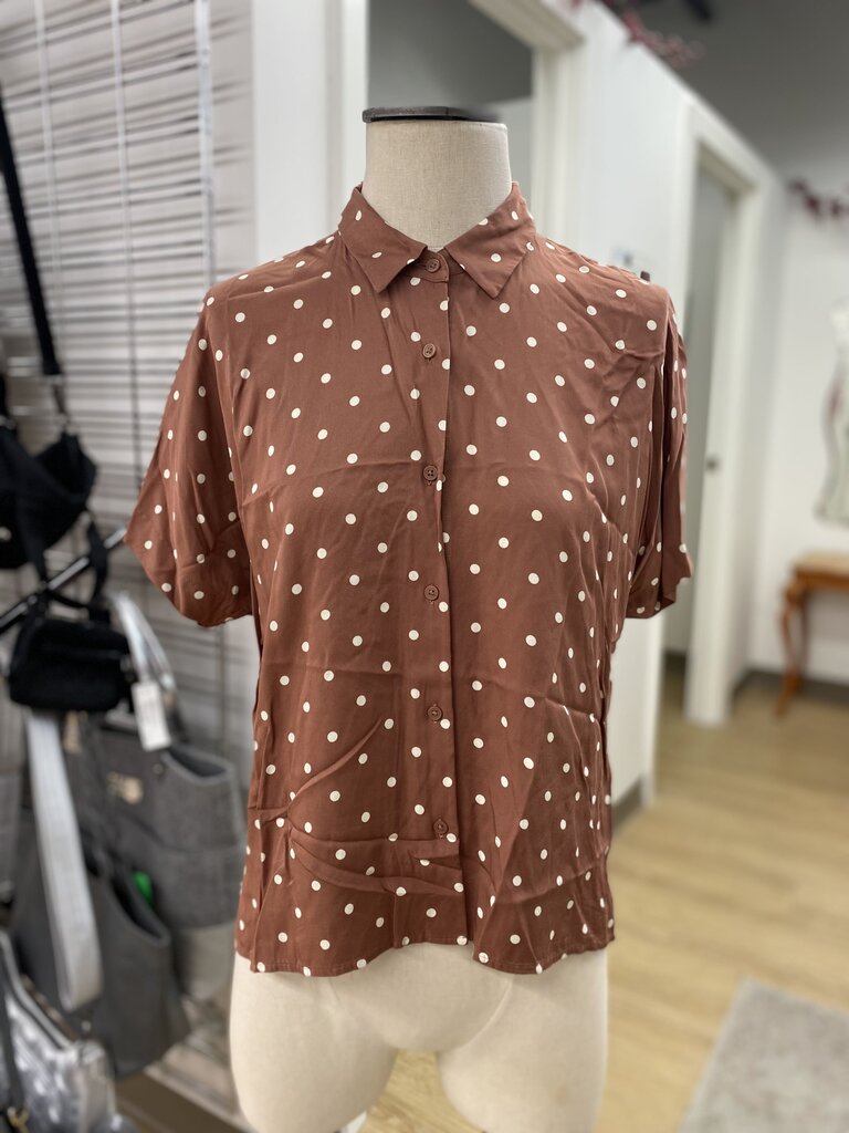 Uniqlo polka dot top XS