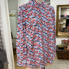 Load image into Gallery viewer, Talbots hearts print button up M
