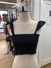 MPC smocked crop top M