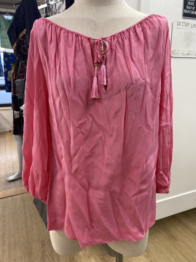 Trina Turk flowy peasant top S NWT
