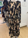 Zara crinkled camo dress L