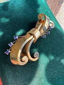 Vintage Birks 14K Gold Bow Pin (Circa 1948)