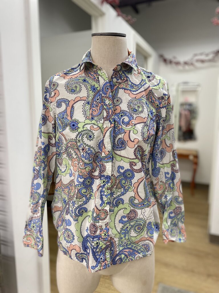 Talbots paisley top Sp