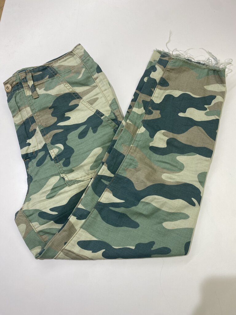 Mother The Shaker Chop Crop linen/blend pants 25