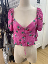 Zara floral cropped top NWT L